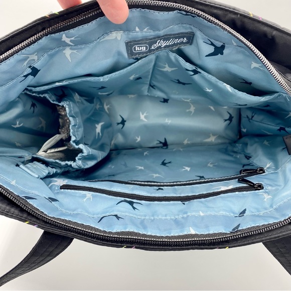 lug Bags Lug Black Rainbow Quilt Skyliner Medium Tote Bag With